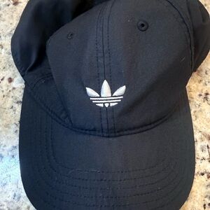 Adidas Black Cap with White Trefoil Logo